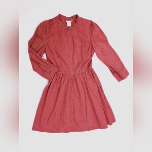 Levi's Red And Navy Blue Plaid Check Cotton Dress Girls Medium Western